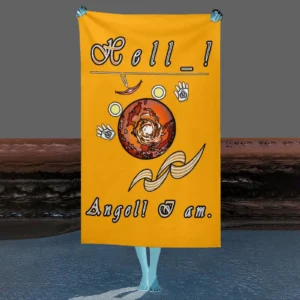 Beach Towel 130x80cm orange 255165000 Hello Angel