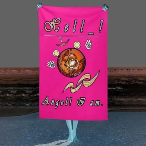 Beach Towel 130x80cm pink 255020147 Hello Angel