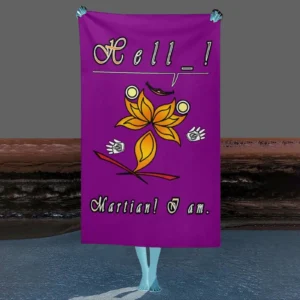 Beach Towel 130x80cm purple 128000128 Hello Martian