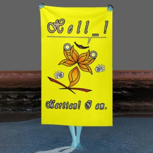 Beach Towel 130x80cm yellow 255255000 Hello Martian