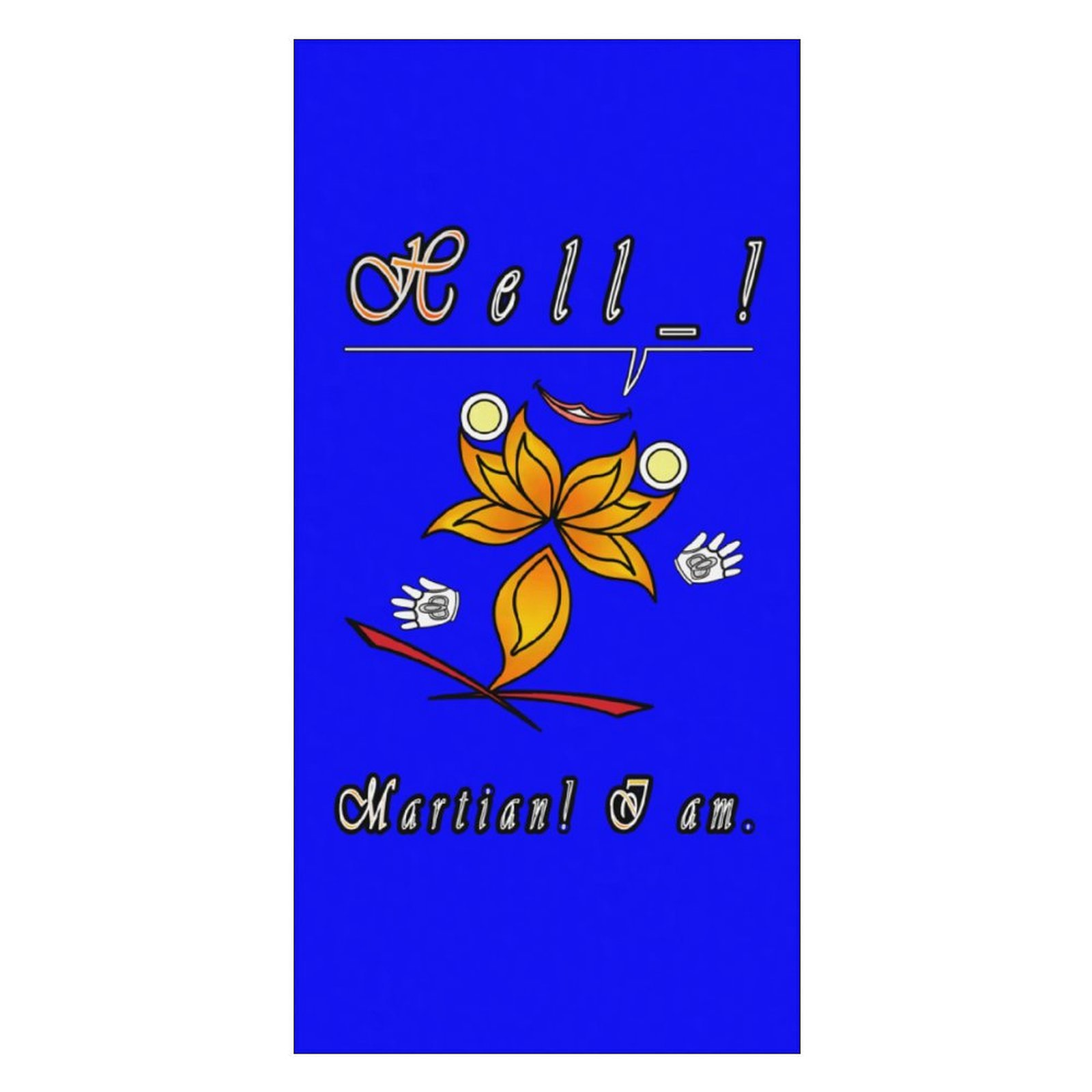 Beach Towel 160x80cm blue 000000255 Hello Martian - Image 3