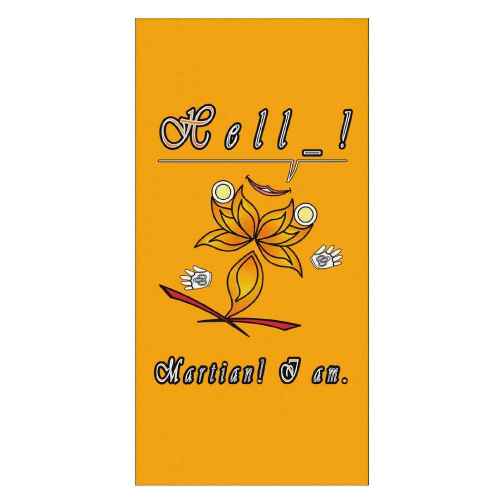 Beach Towel 160x80cm orange 255165000 Hello Martian - Image 3