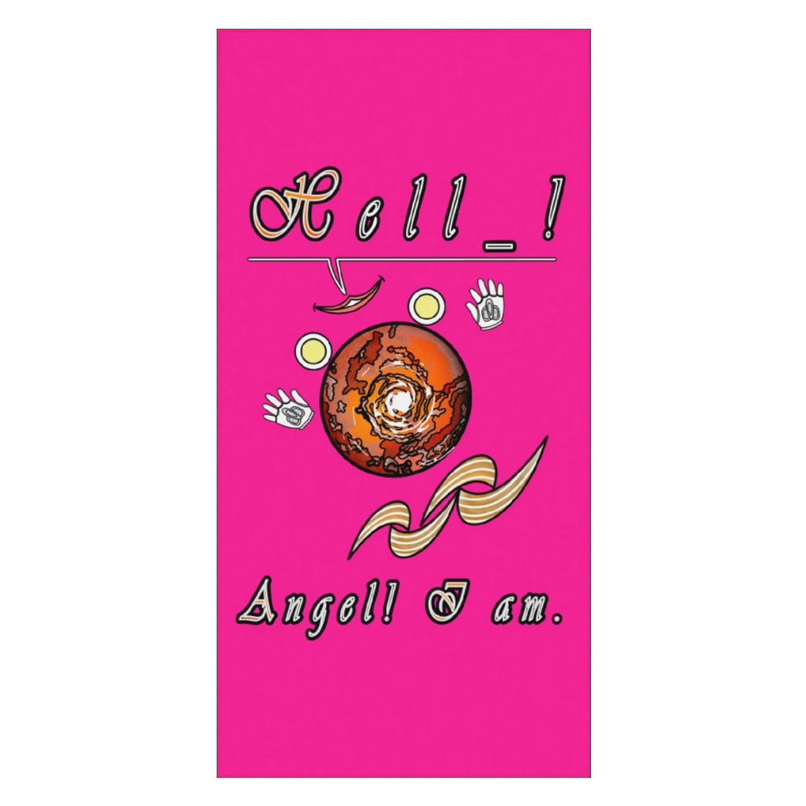 Beach Towel 160x80cm pink 255020147 Hello Angel - Image 3