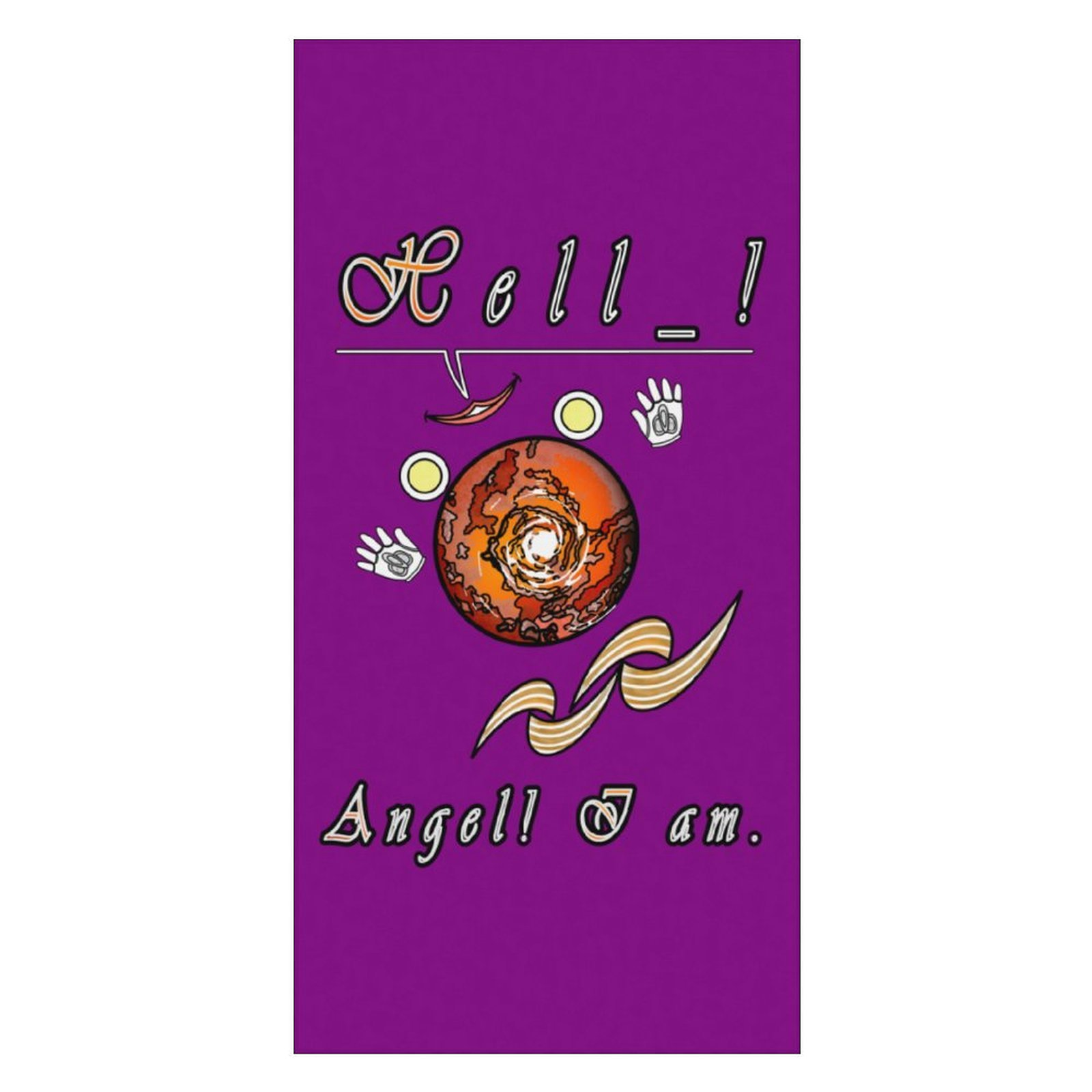 Beach Towel 160x80cm purple 128000128 Hello Angel - Image 3