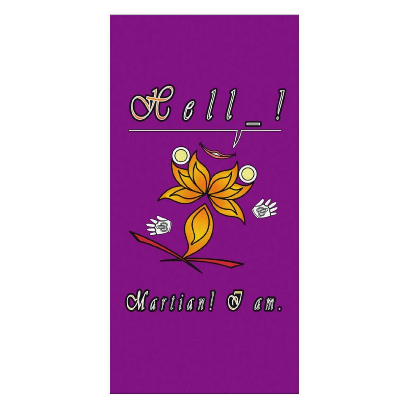 Beach Towel 160x80cm purple 128000128 Hello Martian - Image 3