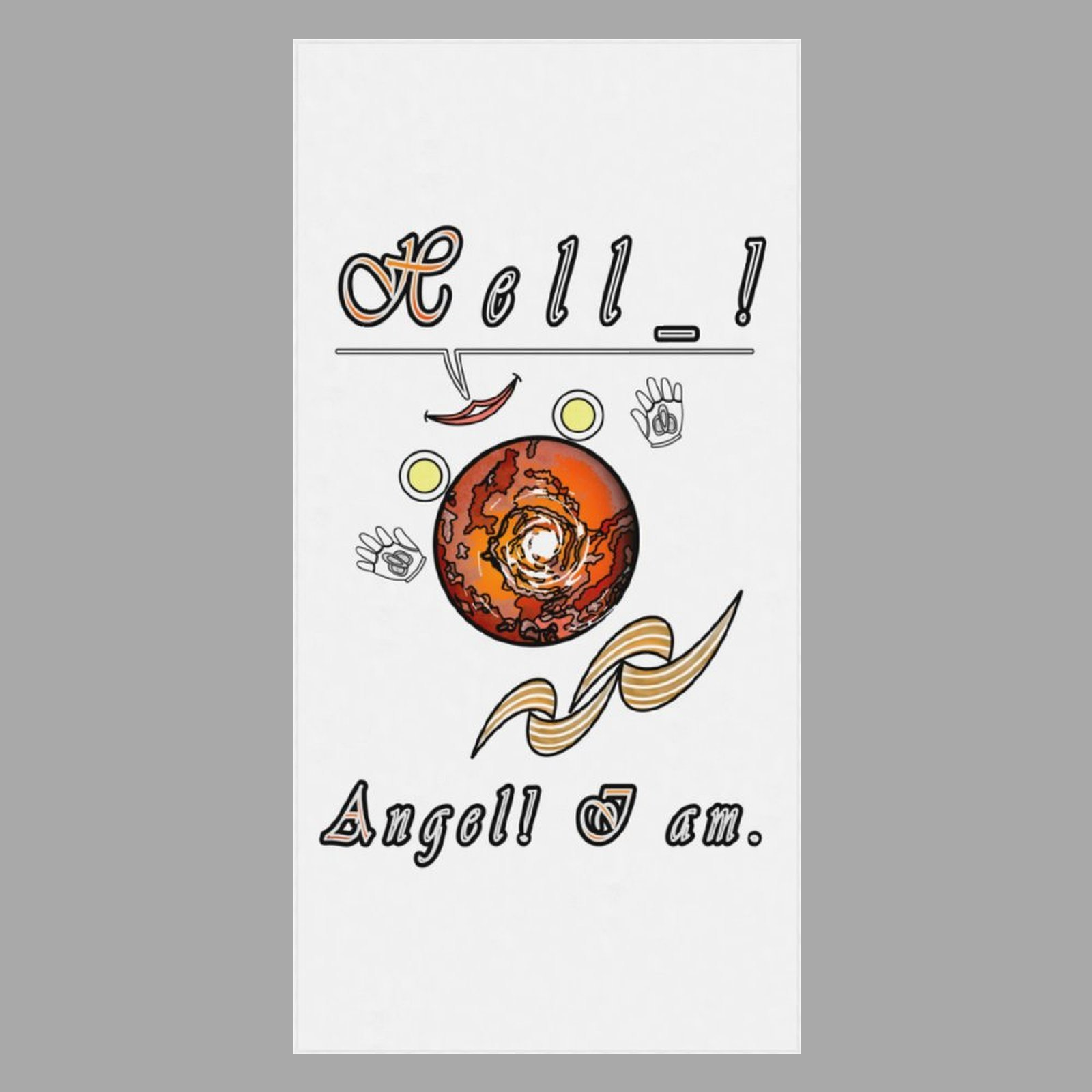 Beach Towel 160x80cm white 255255255 Hello Angel - Image 3