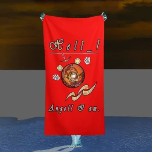 Beach Towel 160x80cm red 255000000 Hello Angel