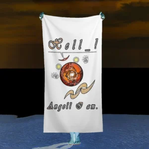 Beach Towel 160x80cm white 255255255 Hello Angel