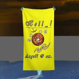Beach Towel 160x80cm yellow 255255000 Hello Angel
