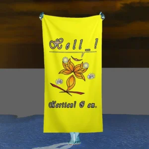 Beach Towel 160x80cm yellow 255255000 Hello Martian
