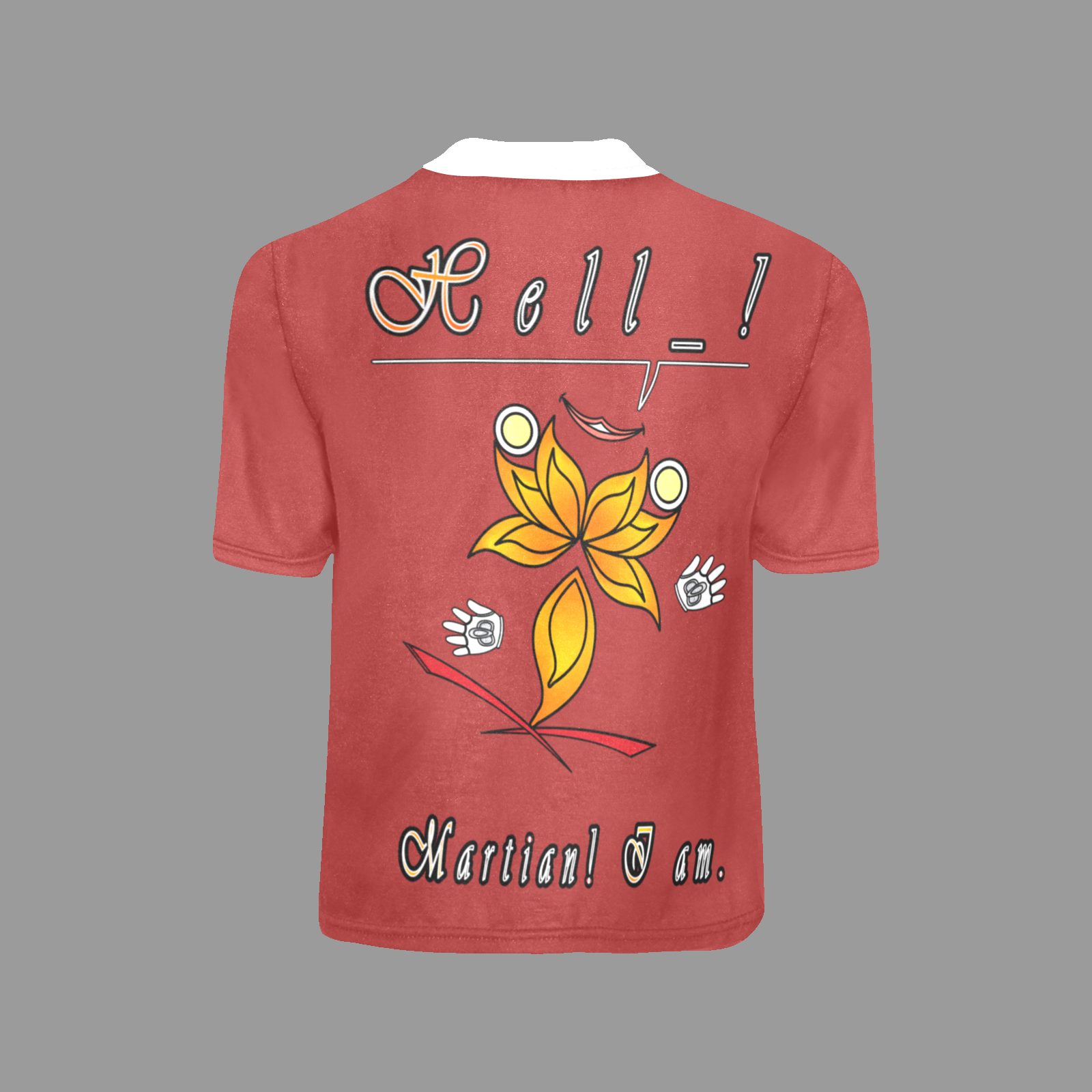 Little boy's crew neck T-shirt brown 165042042 Hello Martian - Image 4