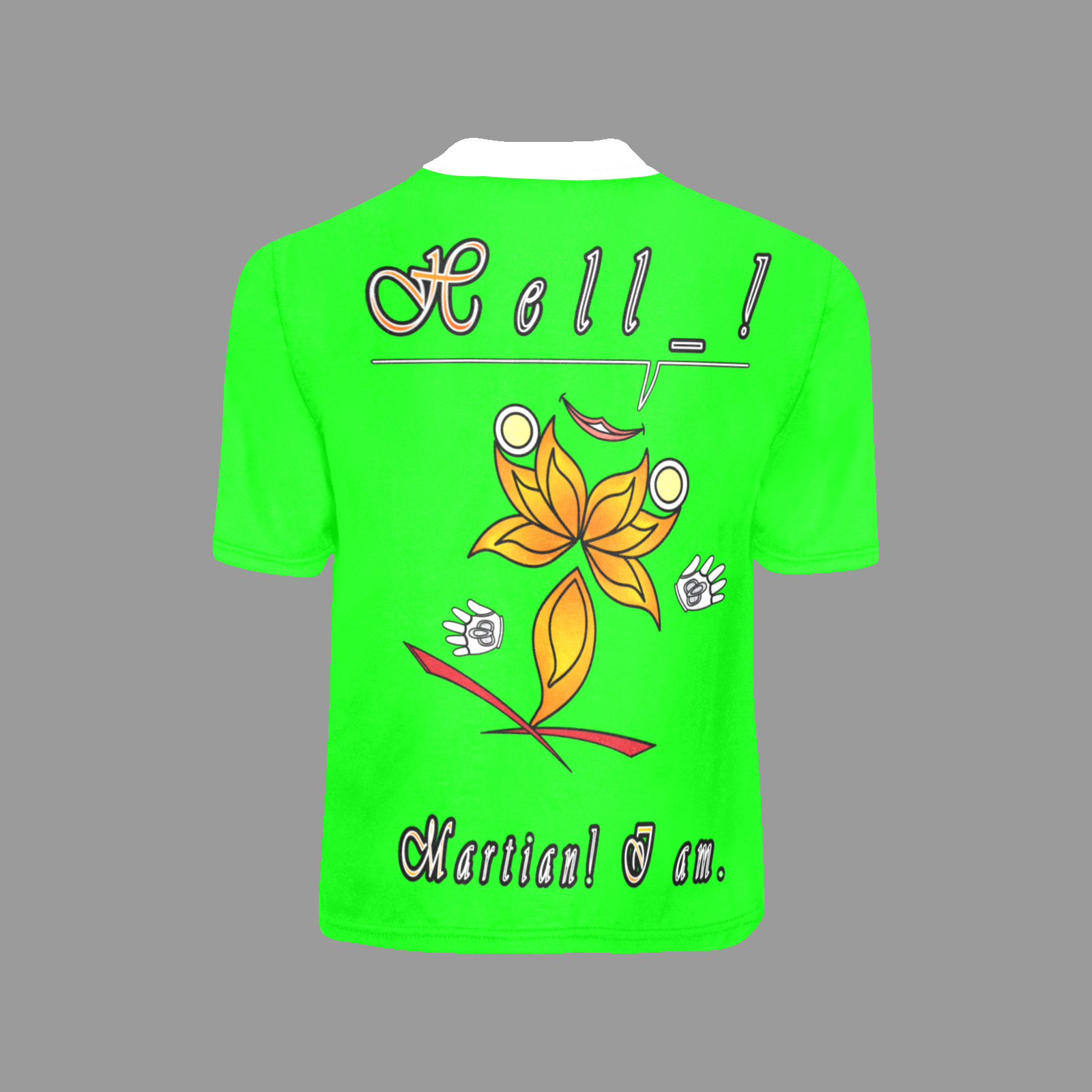 Little boy's crew neck T-shirt green 000255000 Hello Martian - Image 4