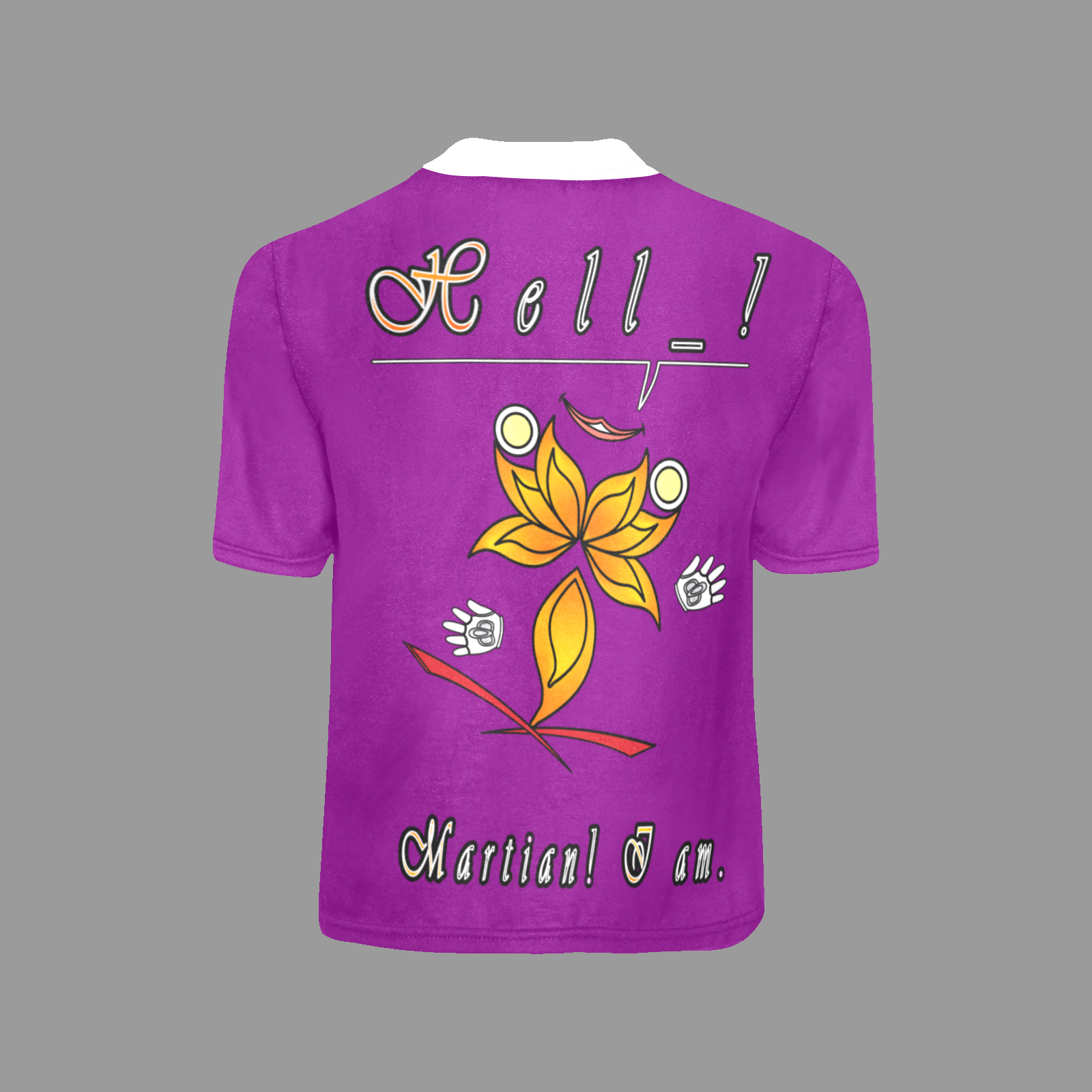 Little boy's crew neck T-shirt purple 128000128 Hello Martian - Image 4