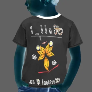 Little boy's crew neck T-shirt black 000000000 Hello Martian