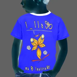 Little boy's crew neck T-shirt blue 000000255 Hello Martian