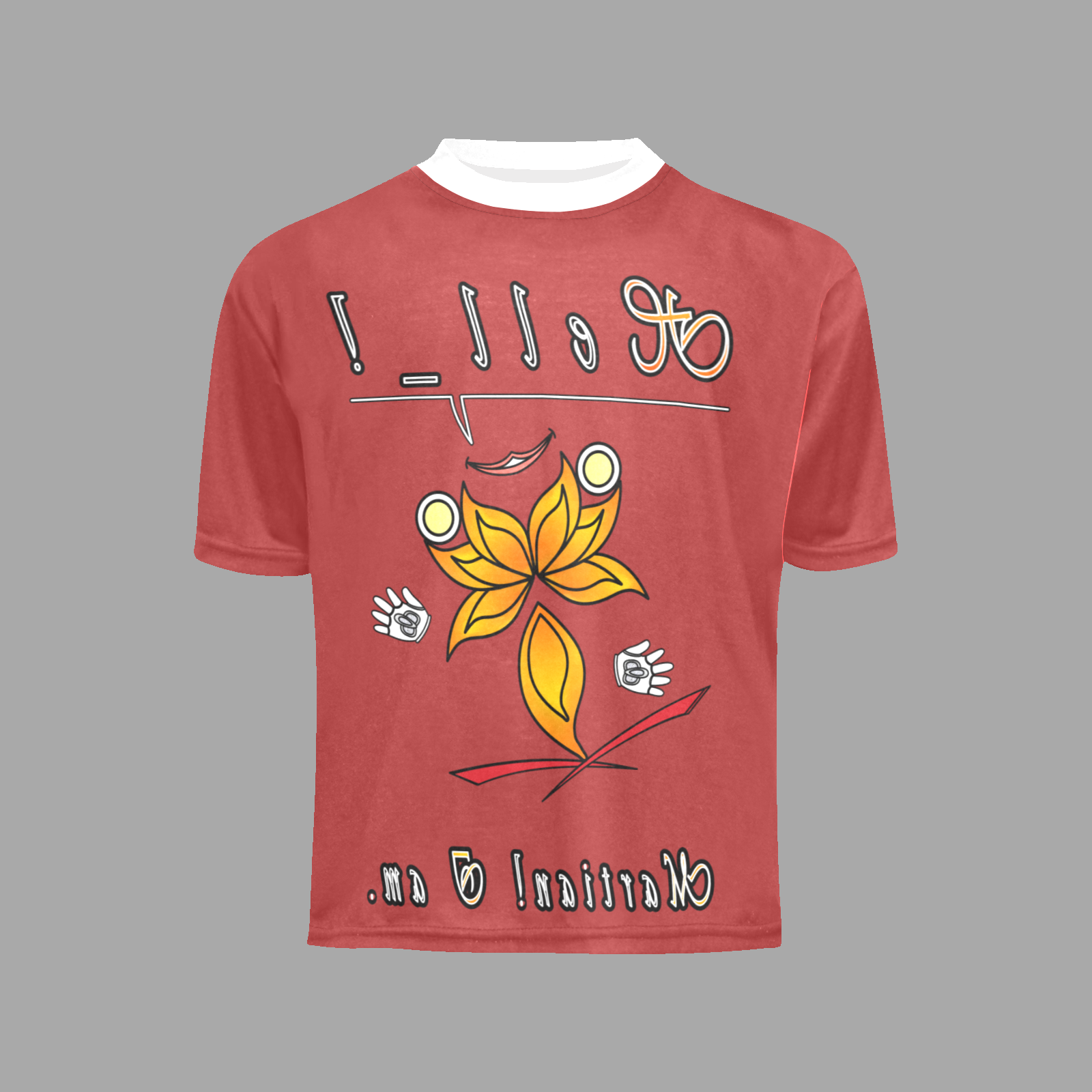 Little boy's crew neck T-shirt brown 165042042 Hello Martian - Image 3