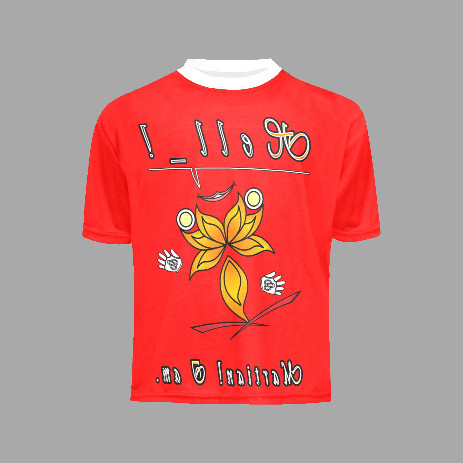 Little boy's crew neck T-shirt red 255000000 Hello Martian - Image 3