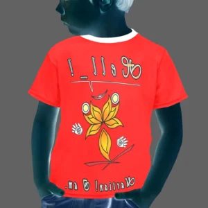 Little boy's crew neck T-shirt red 255000000 Hello Martian