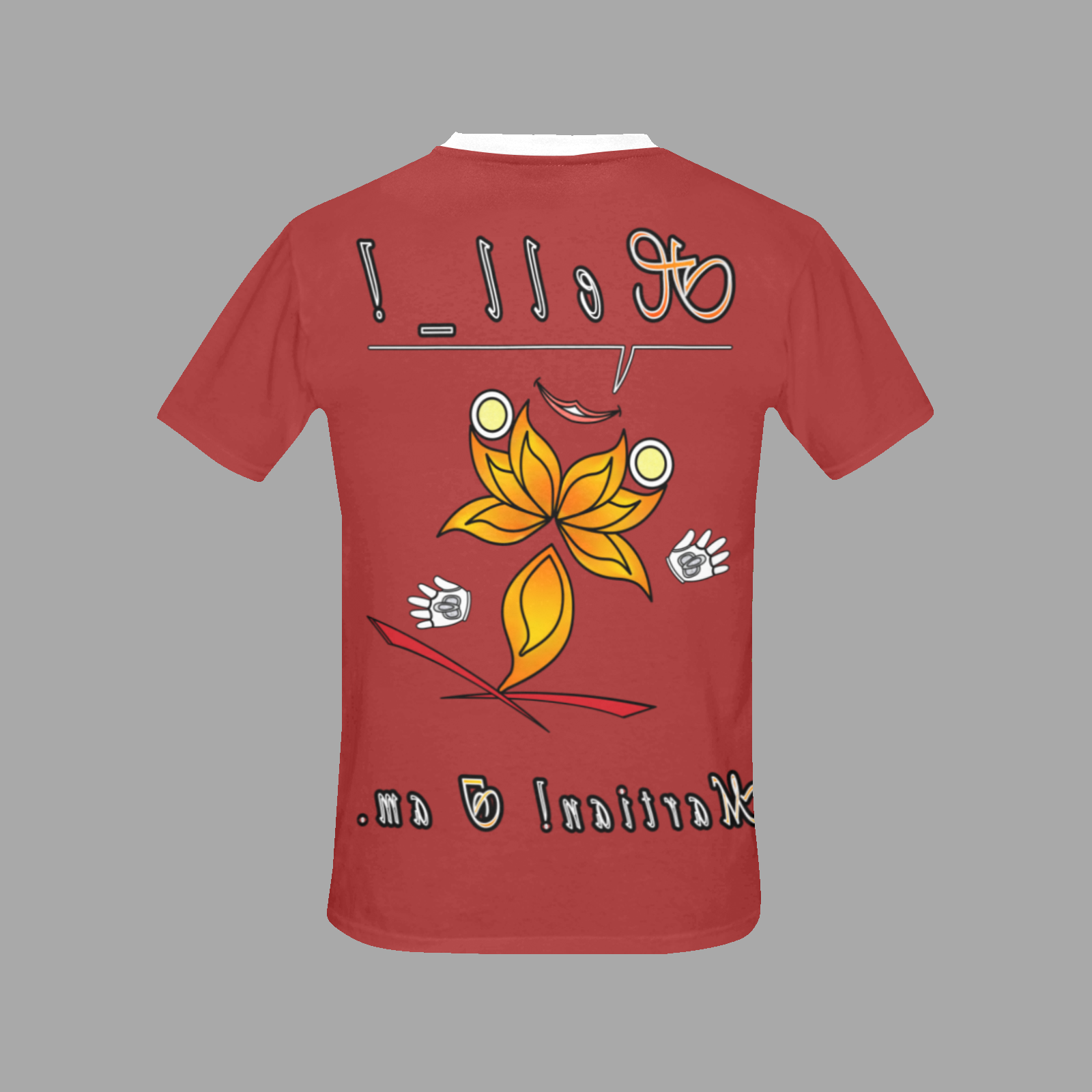 Men's Crew Neck T-Shirt brown 165042042 Hello Martian - Image 4
