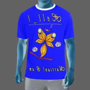 Men's Crew Neck T-Shirt blue 000000255 Hello Martian