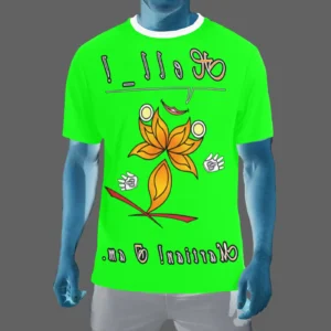 Men's Crew Neck T-Shirt green 000255000 Hello Martian