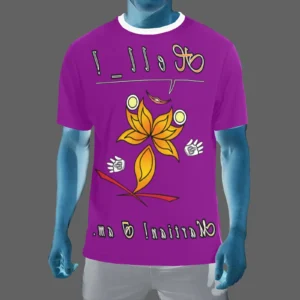Men's Crew Neck T-Shirt purple 128000128 Hello Martian