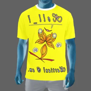 Men's Crew Neck T-Shirt yellow 255255000 Hello Martian
