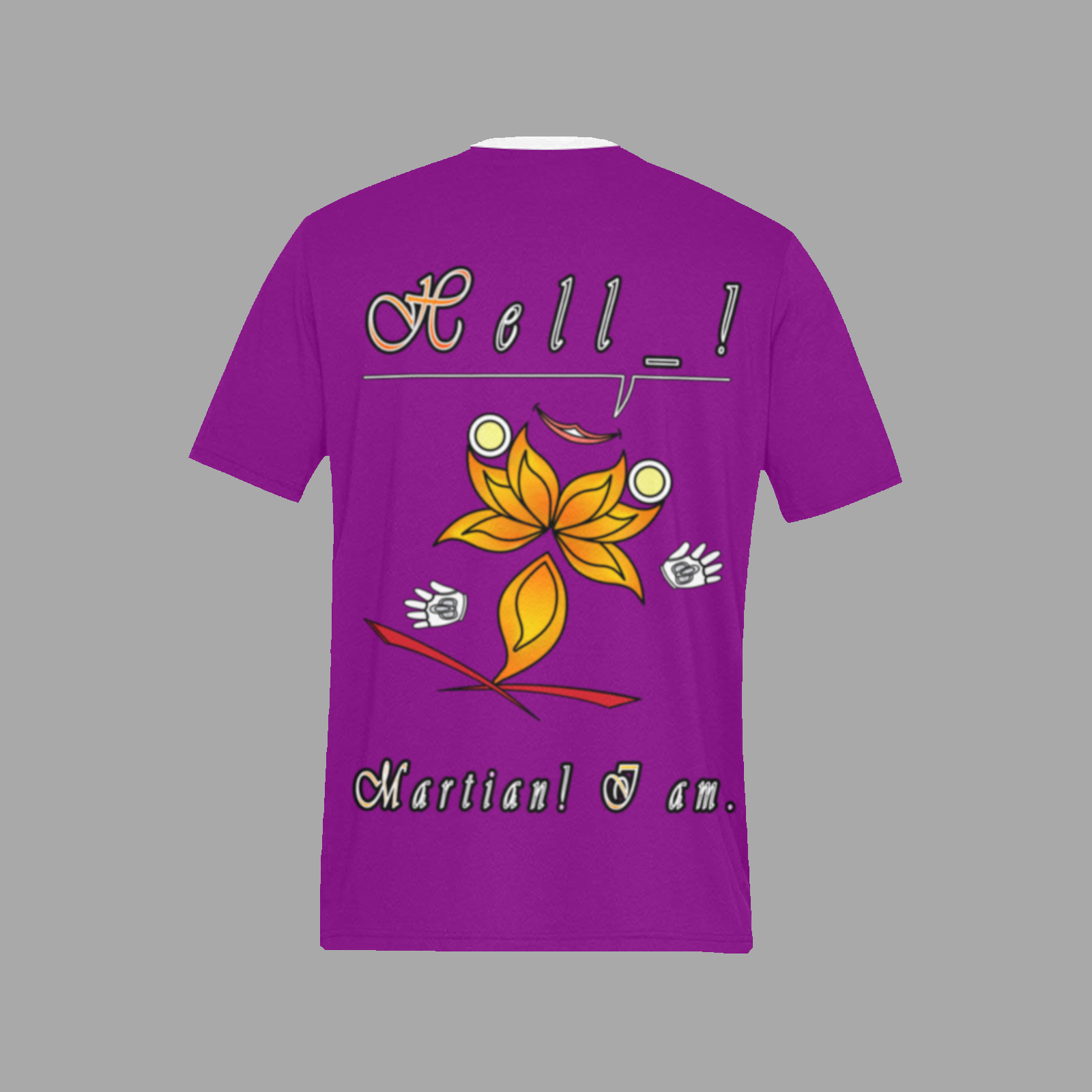 Men's T-shirt purple 128000128 Hello Martian - Image 4
