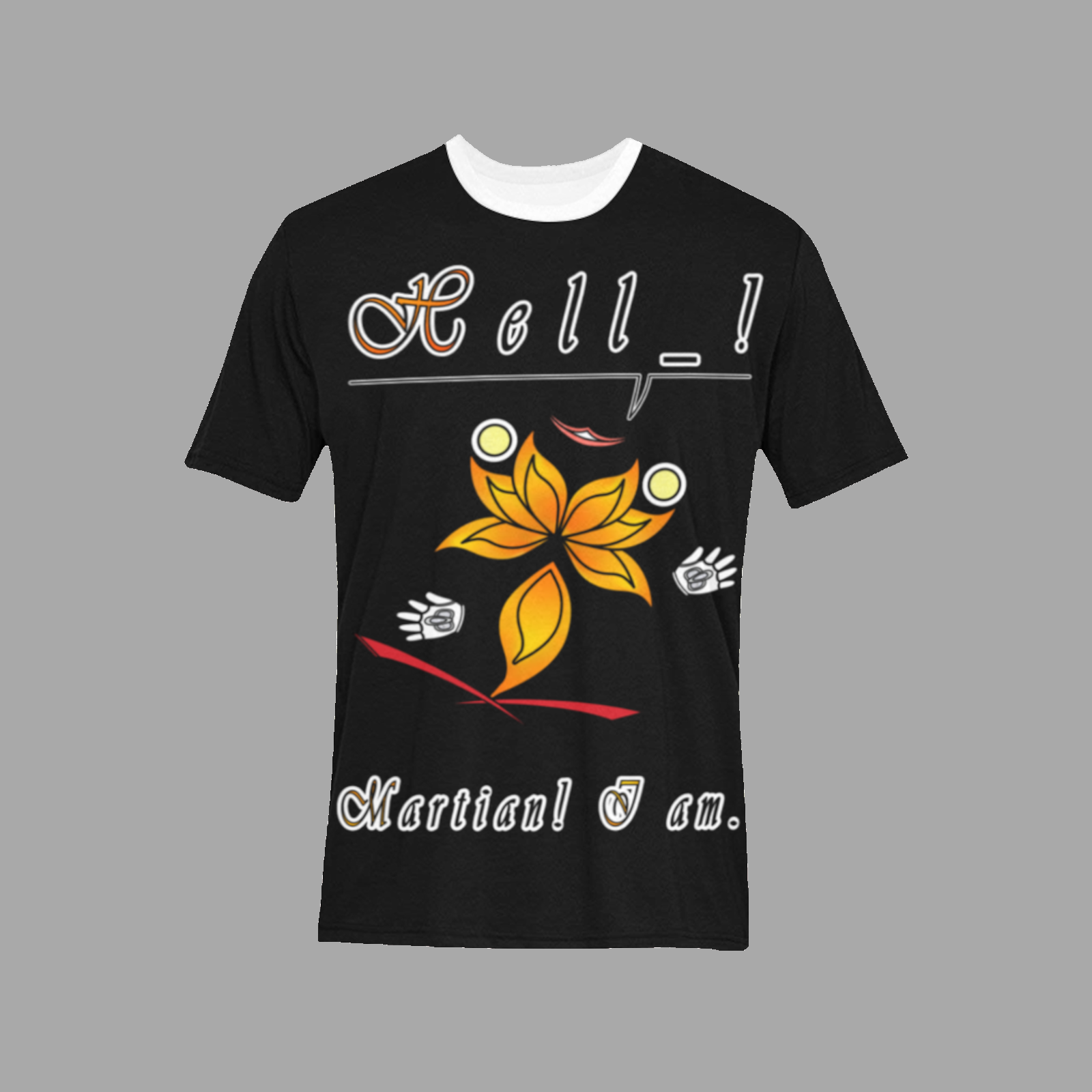 Men's T-shirt black 000000000 Hello Martian - Image 3