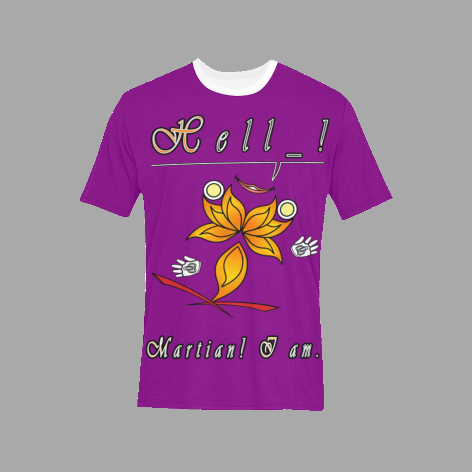 Men's T-shirt purple 128000128 Hello Martian - Image 3