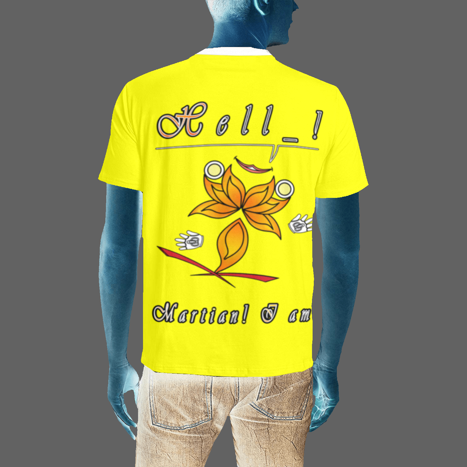 Men's T-shirt yellow 255255000 Hello Martian - Image 2