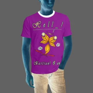 Men's T-shirt purple 128000128 Hello Martian