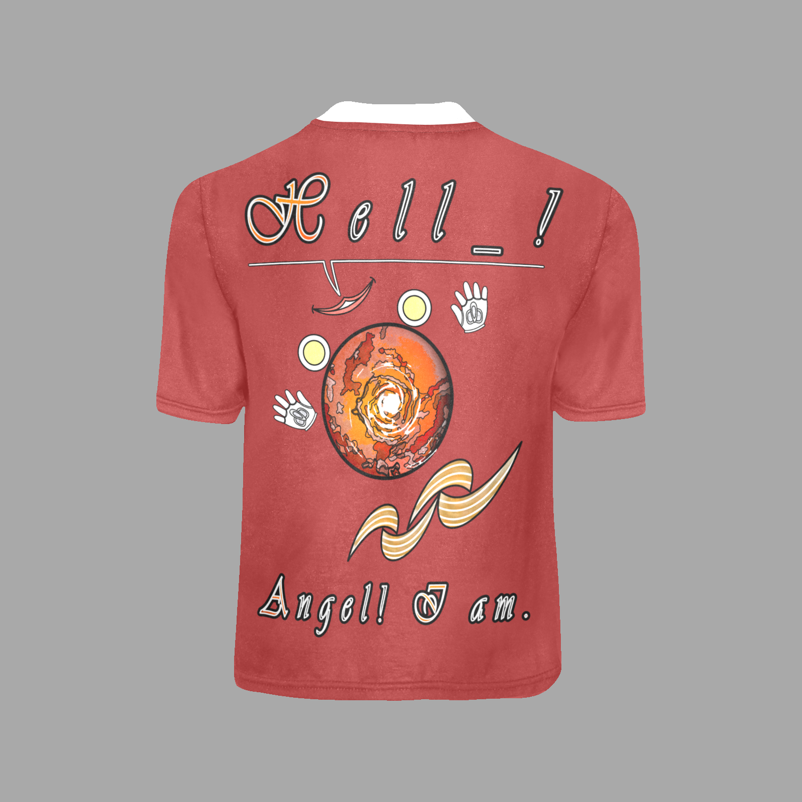 Teens girls' crew neck T-shirt brown 165042042 Hello Angel - Image 4