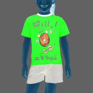 Teens girls' crew neck T-shirt green 000255000 Hello Angel