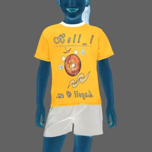 Teens girls' crew neck T-shirt orange 255165000 Hello Angel