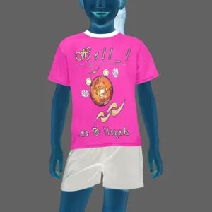 Teens girls' crew neck T-shirt pink 255020147 Hello Angel