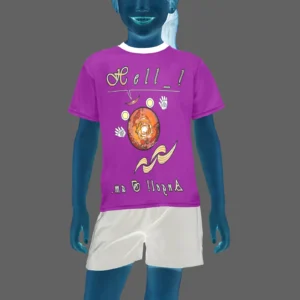 Teens girls' crew neck T-shirt purple 128000128 Hello Angel