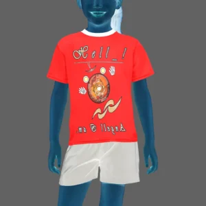 Teens girls' crew neck T-shirt red 255000000 Hello Angel