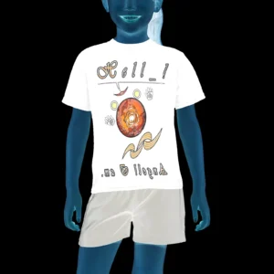 Teens girls' crew neck T-shirt white 255255255 Hello Angel