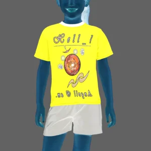 Teens girls' crew neck T-shirt yellow 255255000 Hello Angel