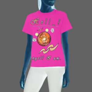 Women's Crew Neck T-Shirt pink 255020147 Hello Angel