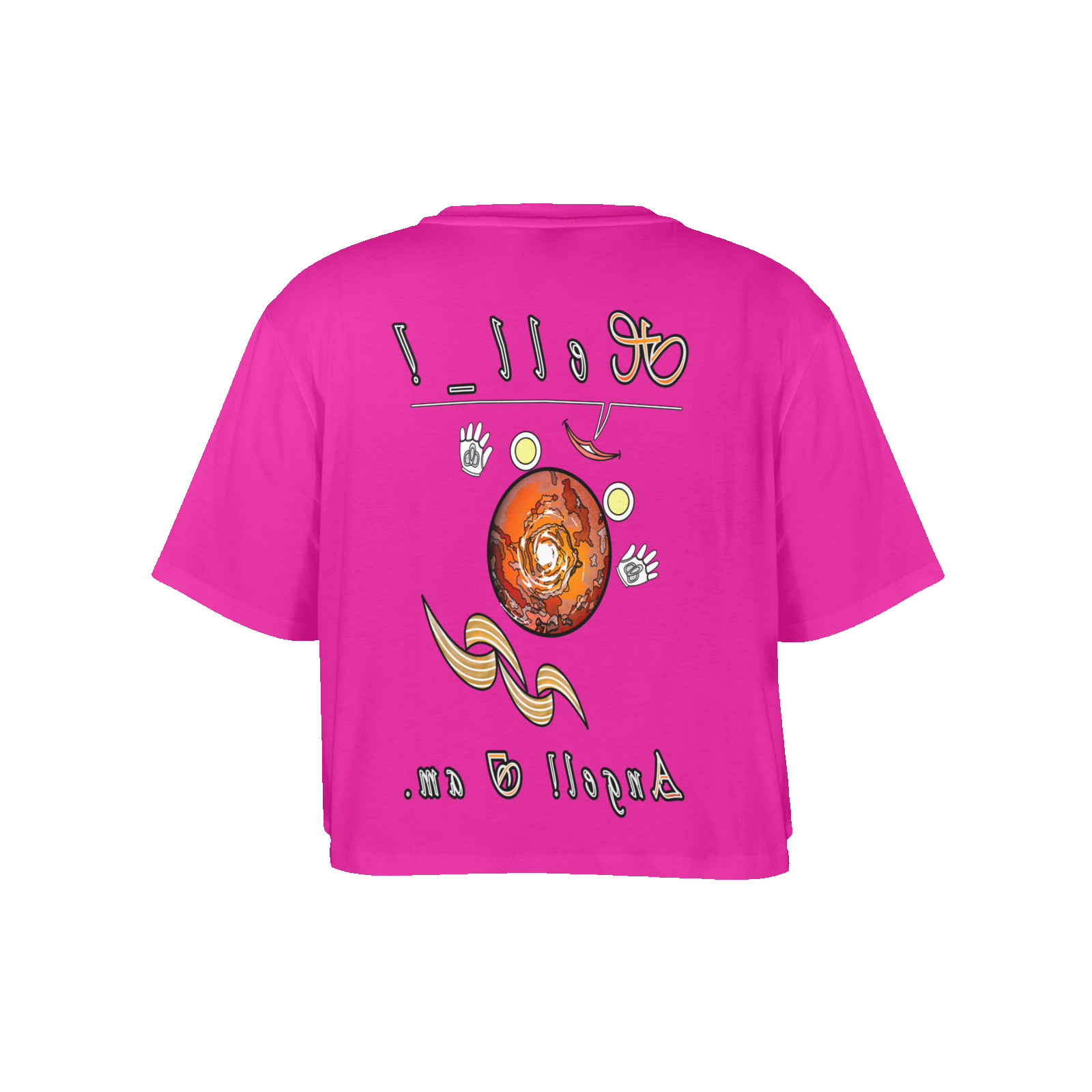 Women's Cropped T-shirt pink 255020147 Hello Angel - Image 4