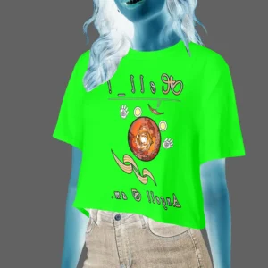 Women's Cropped T-shirt green 000255000 Hello Angel