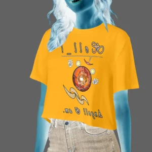 Women's Cropped T-shirt orange 255165000 Hello Angel