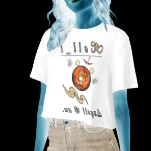 Women's Cropped T-shirt white 255255255 Hello Angel
