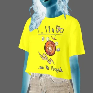 Women's Cropped T-shirt yellow 255255000 Hello Angel
