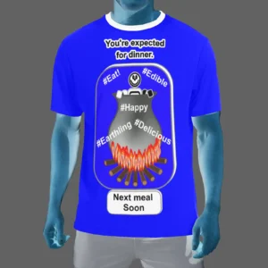 Men's Crew Neck T-Shirt blue 000000255 Cauldron Martian