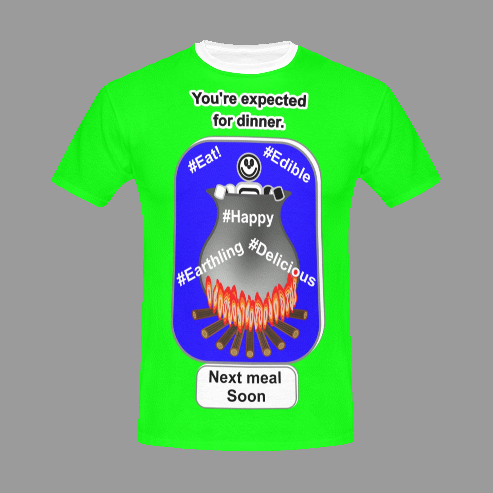 Men's Crew Neck T-Shirt green 000255000 Cauldron Martian - Image 3