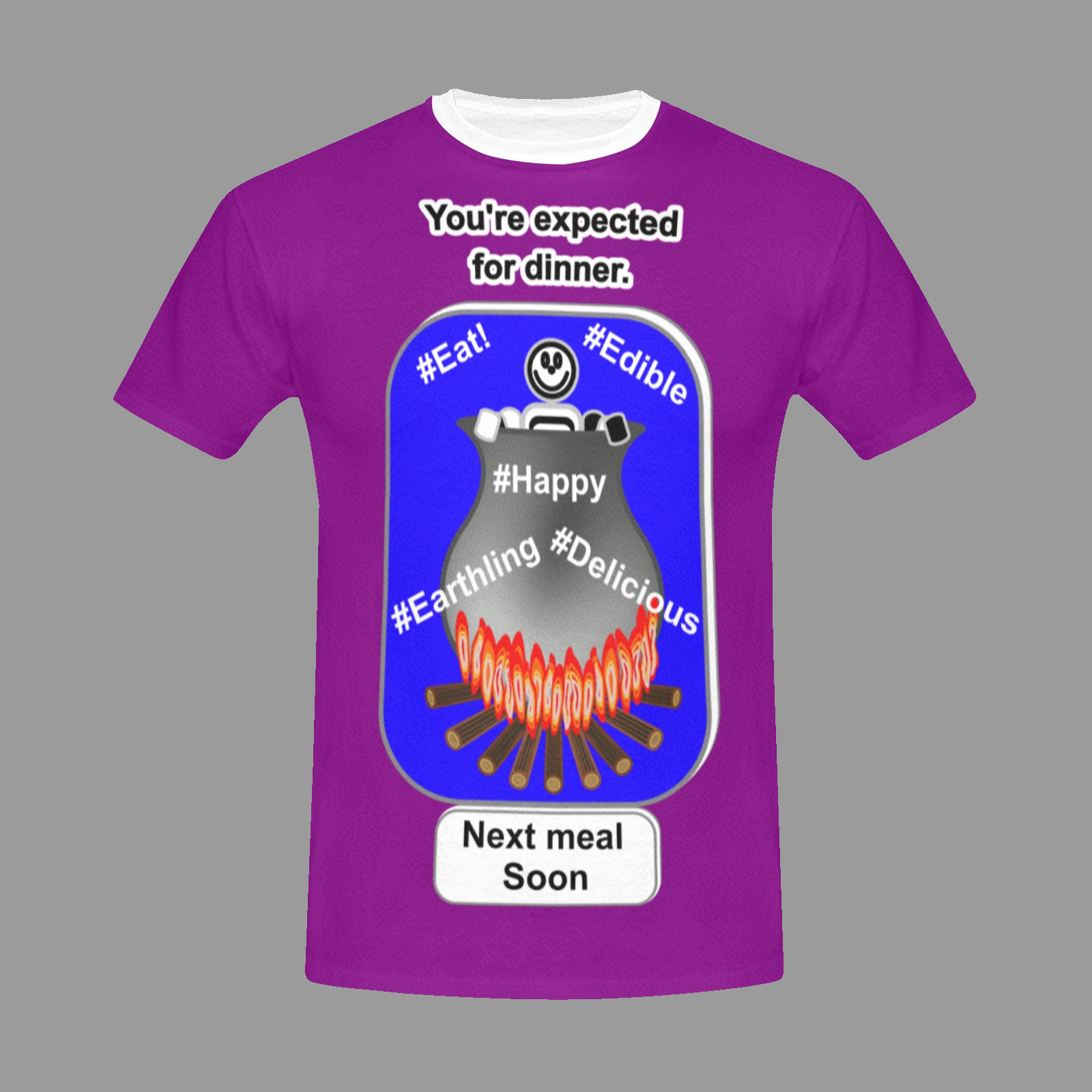 Men's Crew Neck T-Shirt purple 128000128 Cauldron Martian - Image 3