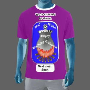 Men's Crew Neck T-Shirt purple 128000128 Cauldron Martian